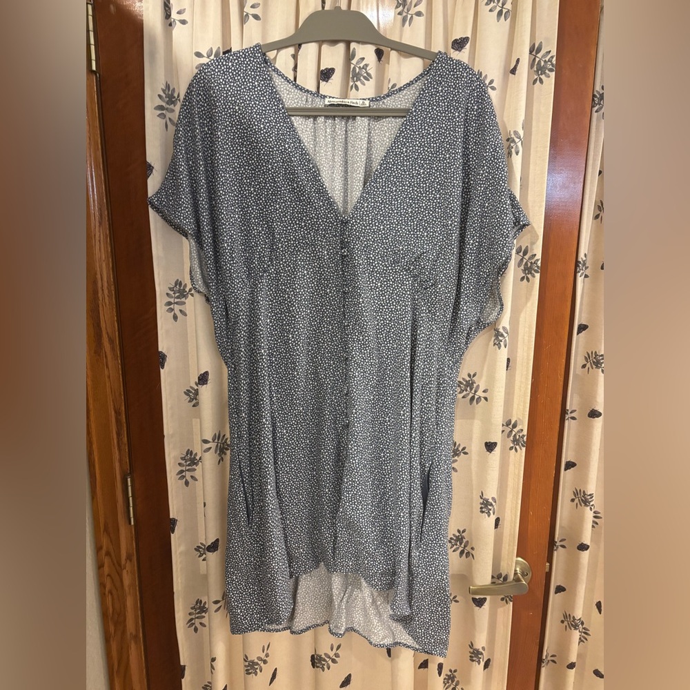 Abercrombie & Fitch: Boue Polka Dot Summer Mini Dress